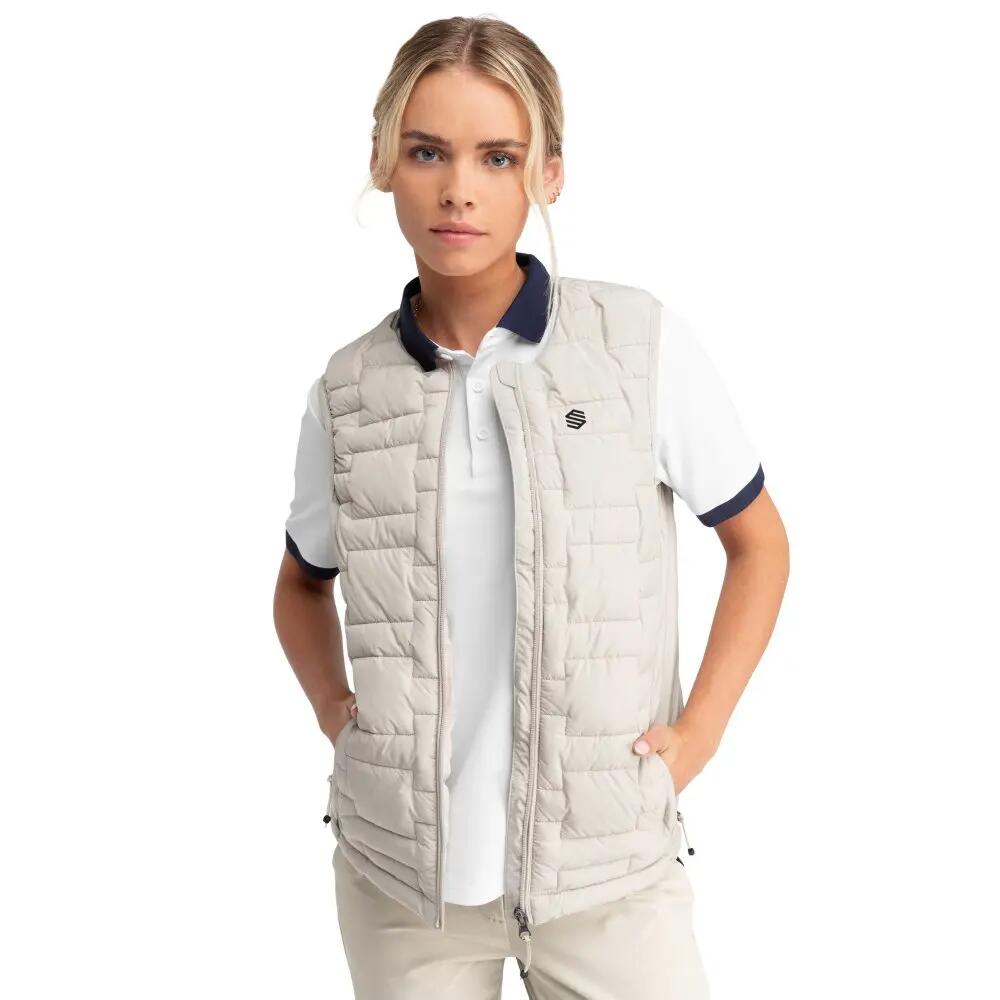 Women Golf 's insulated vest Royal-W Sand Beige