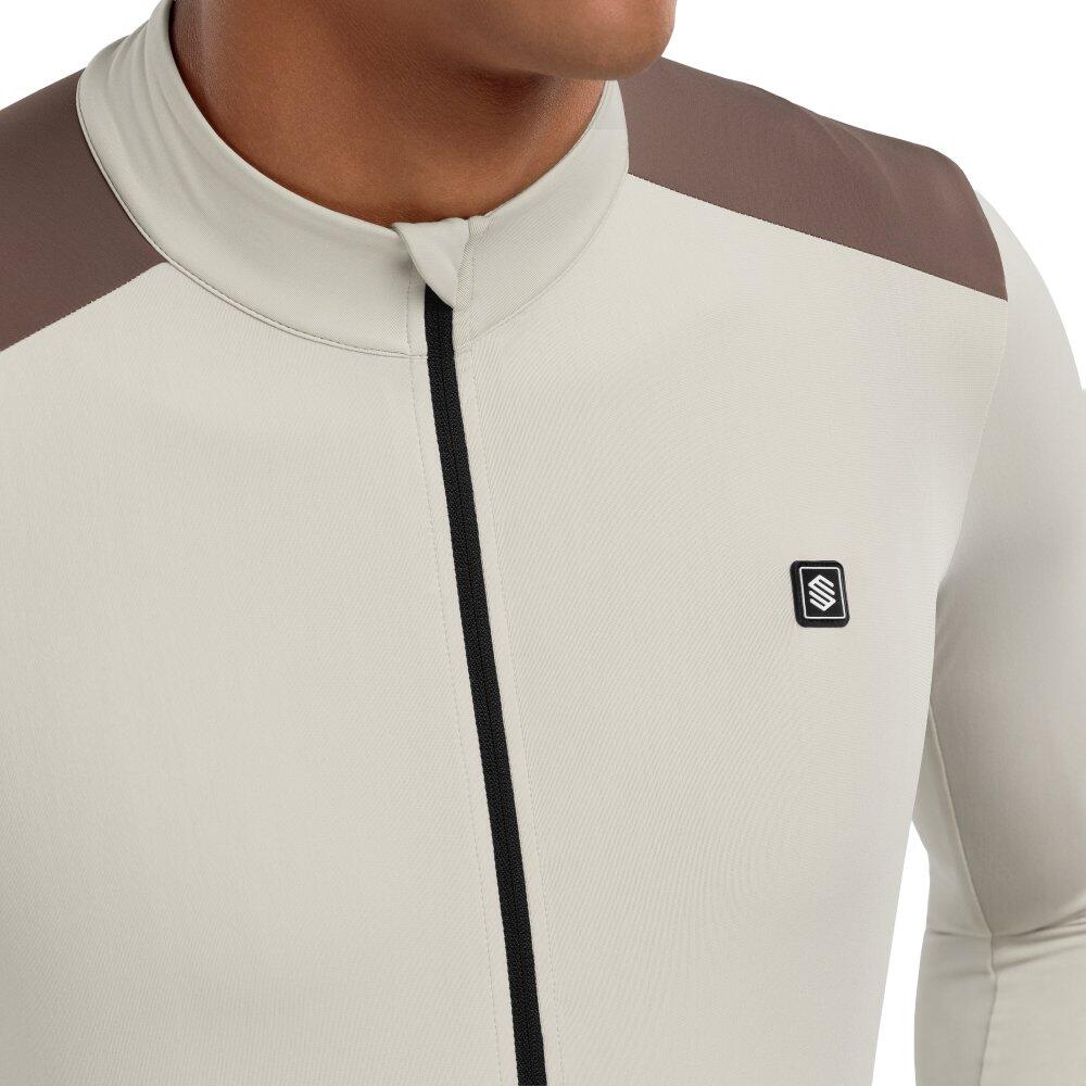 Maillot vélo thermique homme Cyclisme SRX M4 Sandhill Beige 3/5