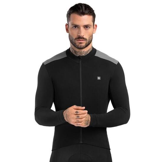 Maillot vélo thermique homme Cyclisme SRX M4 Fleet Moss Noir