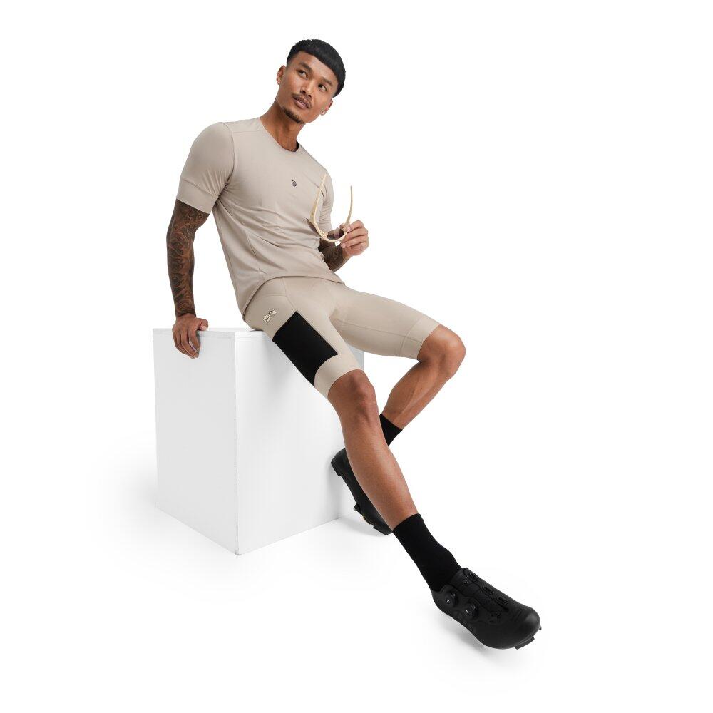 Cuissard cyclisme gravel homme Rocket Beige 3/8