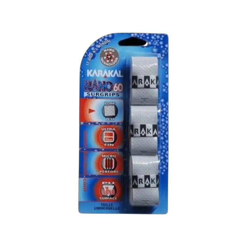 Surgrips micro-perforés Karakal Nano 60 tripack GRIS 1/1