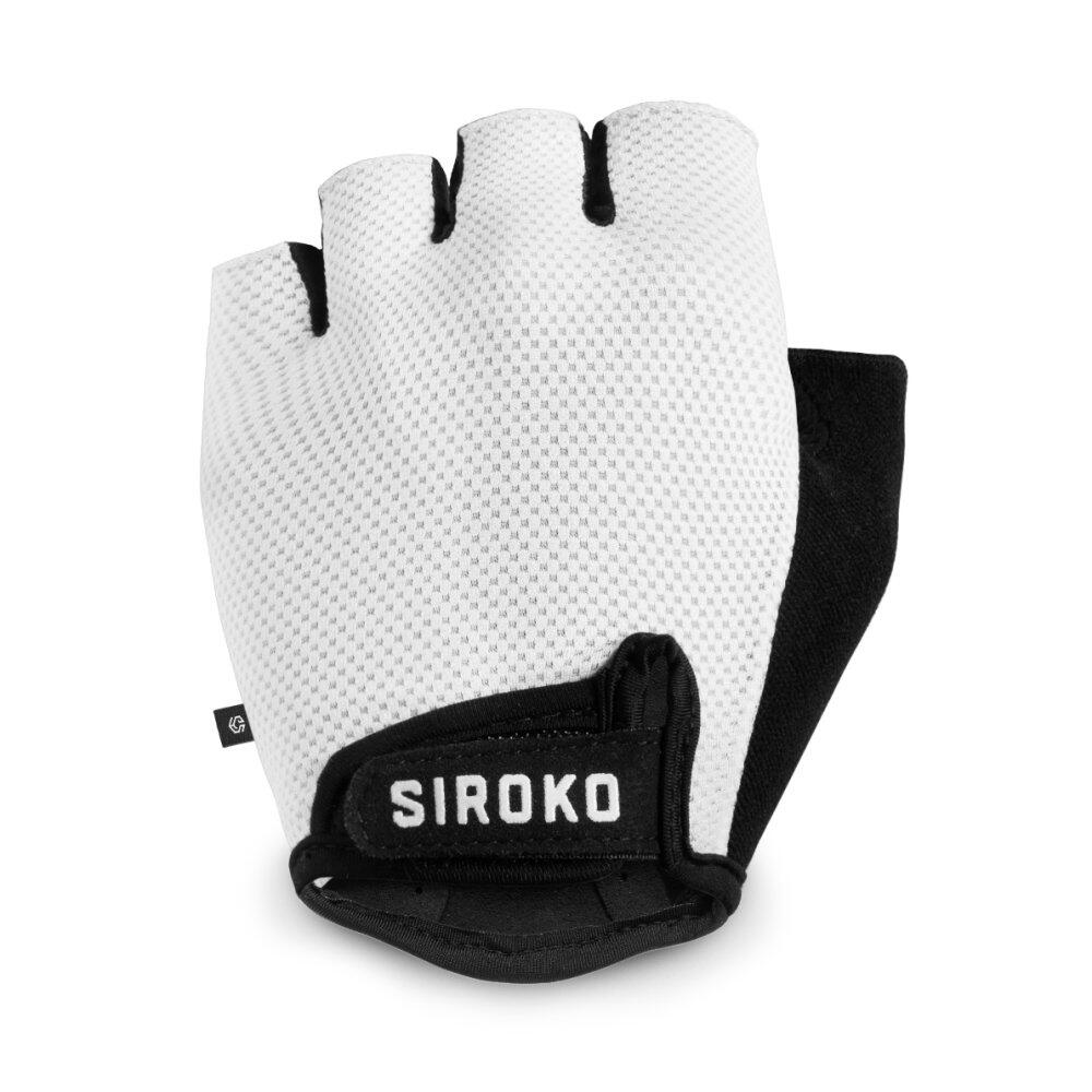 Rękawiczki rowerowe Kolarstwo Siroko Aero White