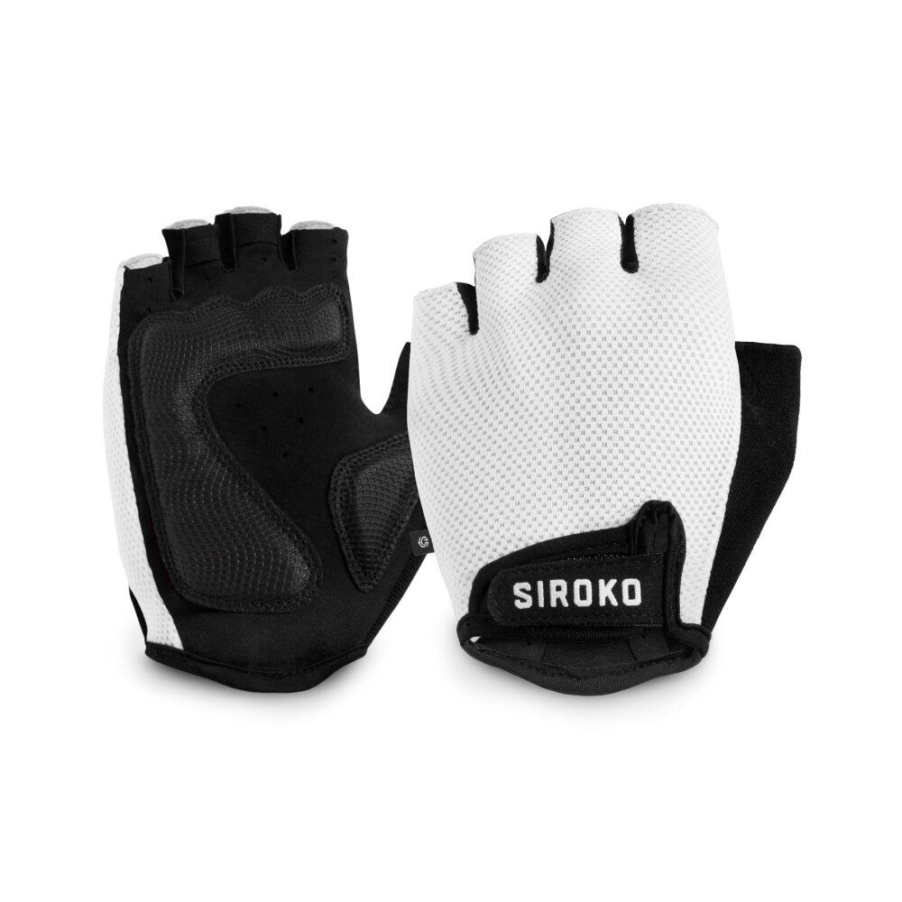 SIROKO Cyklistické rukavice Aero White