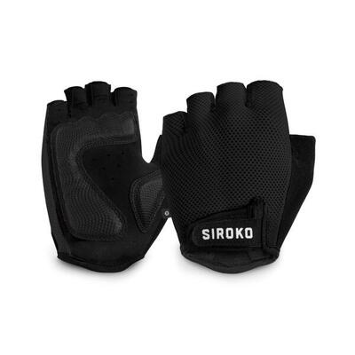 Heren en dames fietsen fietshandschoenen aero black zwart