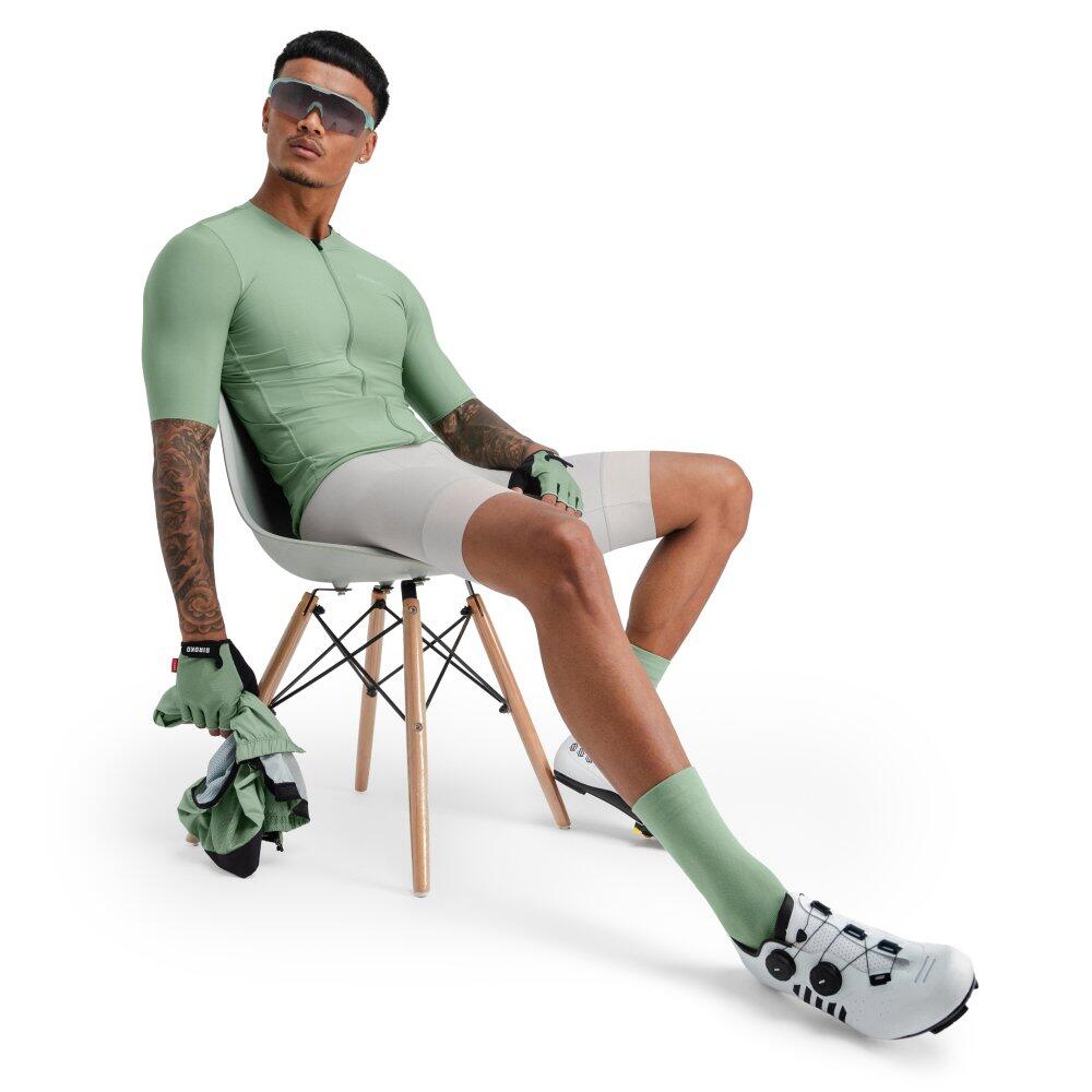 Herren Radsport ultraleichtes radtrikot für SRX Stage Olivgrün 3/8