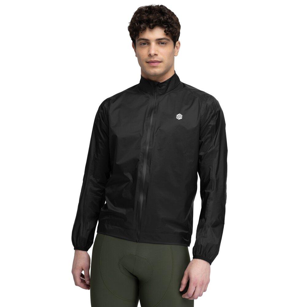 Men Cycling 's rain jacket J2 Tourmalet Black
