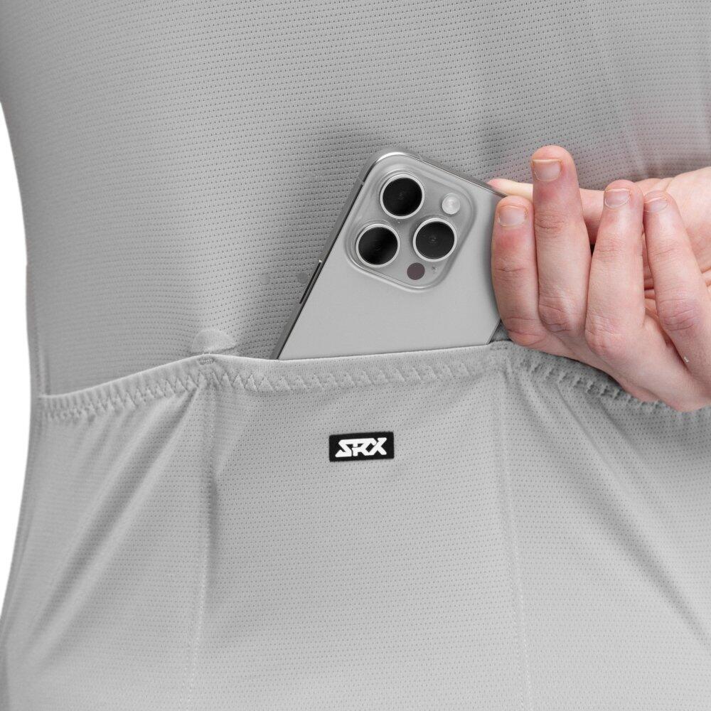 Maillot vélo ultraléger homme Cyclisme SRX Climb Gris Nacré 5/8