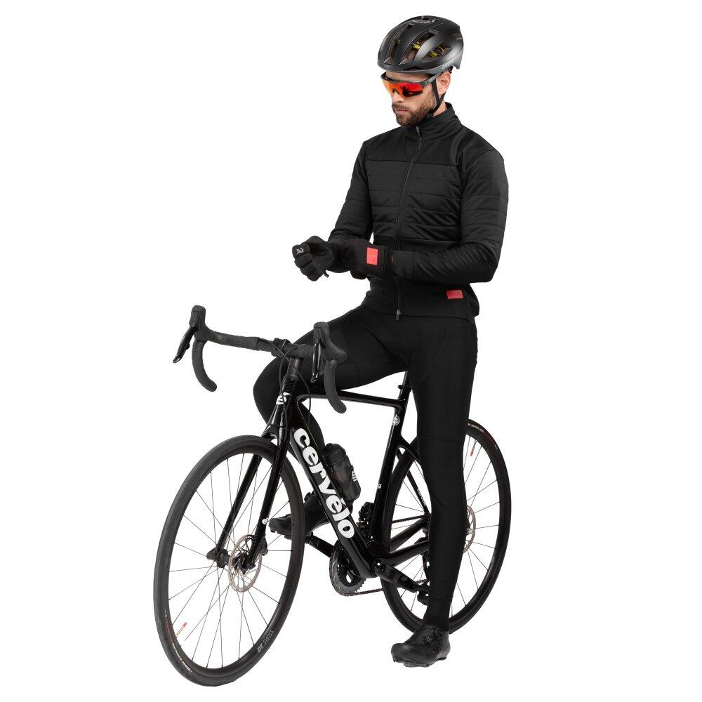 Veste vélo d'hiver softshell homme Cyclisme DW Territory Noir 3/8