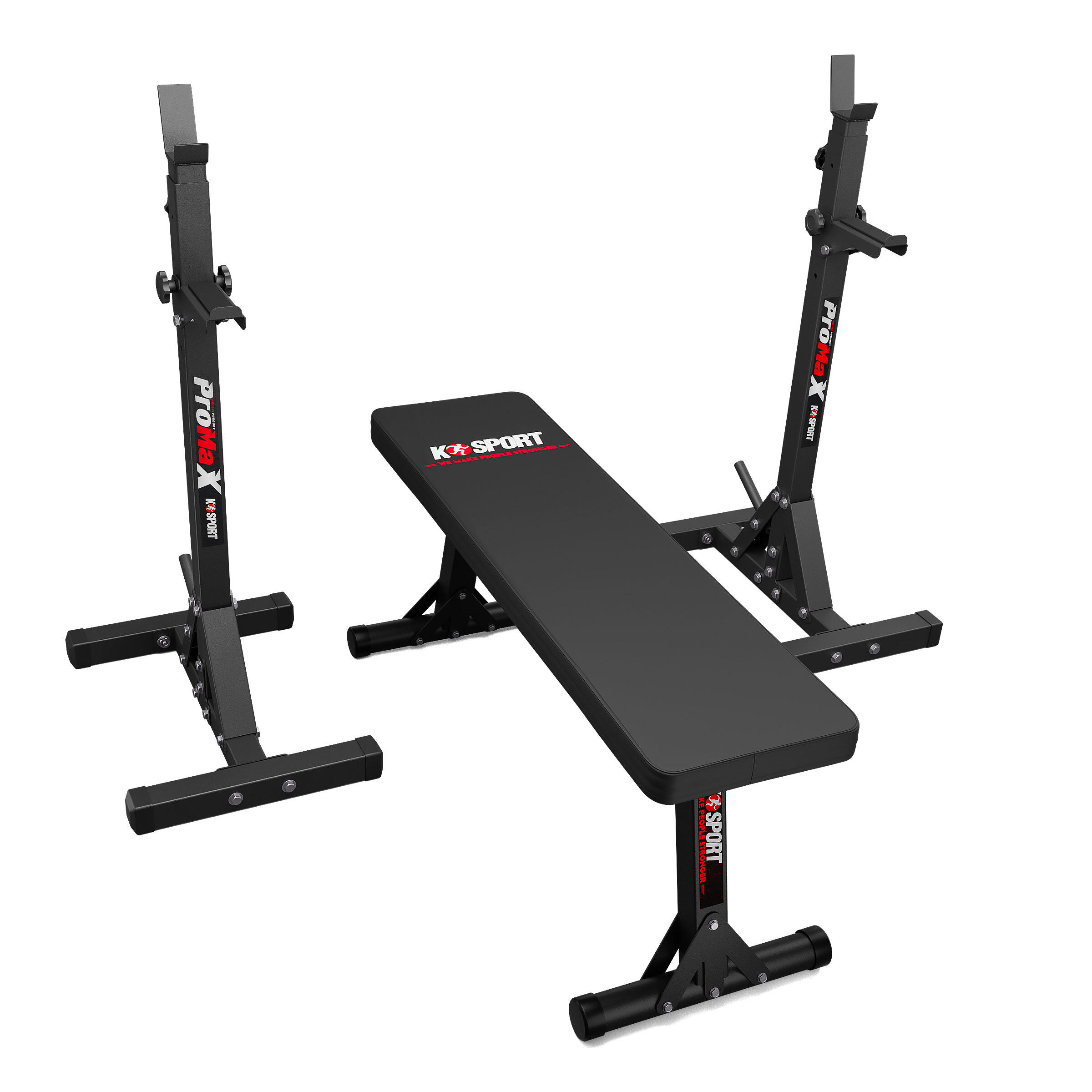 ZESTAW KSH076 STOJAKI (2SZT) TRENINGOWE + ŁAWKA SKŁADANA K-sport KSH076 3/7
