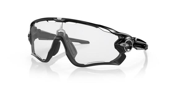 OCCHIALI OAKLEY JAWBREAKER POLISHED BLACK LENTE CLEAR PHOTOCHROMIC