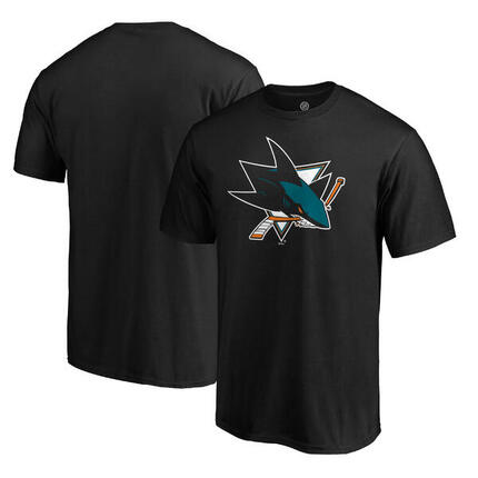 T-shirt mi-long à manches courtes Essential Fanatics NHL Sharks, noir, taille L
