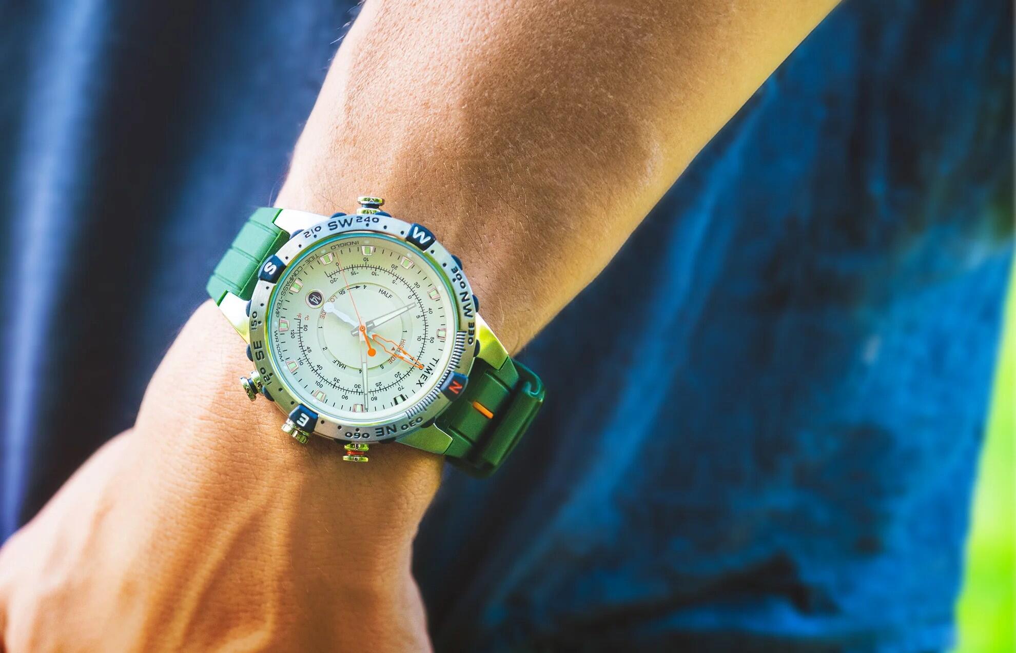 Timex Analoog  Horloge Groen/Beige TW2V22200 5/6