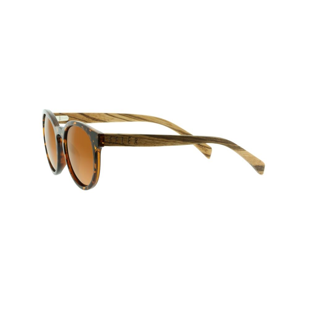 Lunettes de Soleil Unisex en Bois Feler 1507-7 - Tortoise, Taille 51 mm 3/5