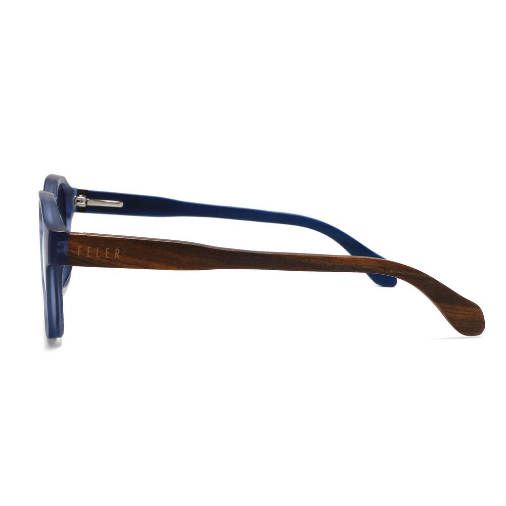 Lunettes de soleil en bois Feler 2600-4 unisexe, taille 45 mm 3/4