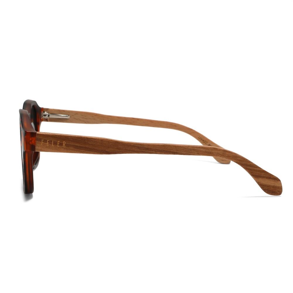 Zonnebril Feler 1600-3 Gepolariseerd van Hout Unisex 45 mm 3/4