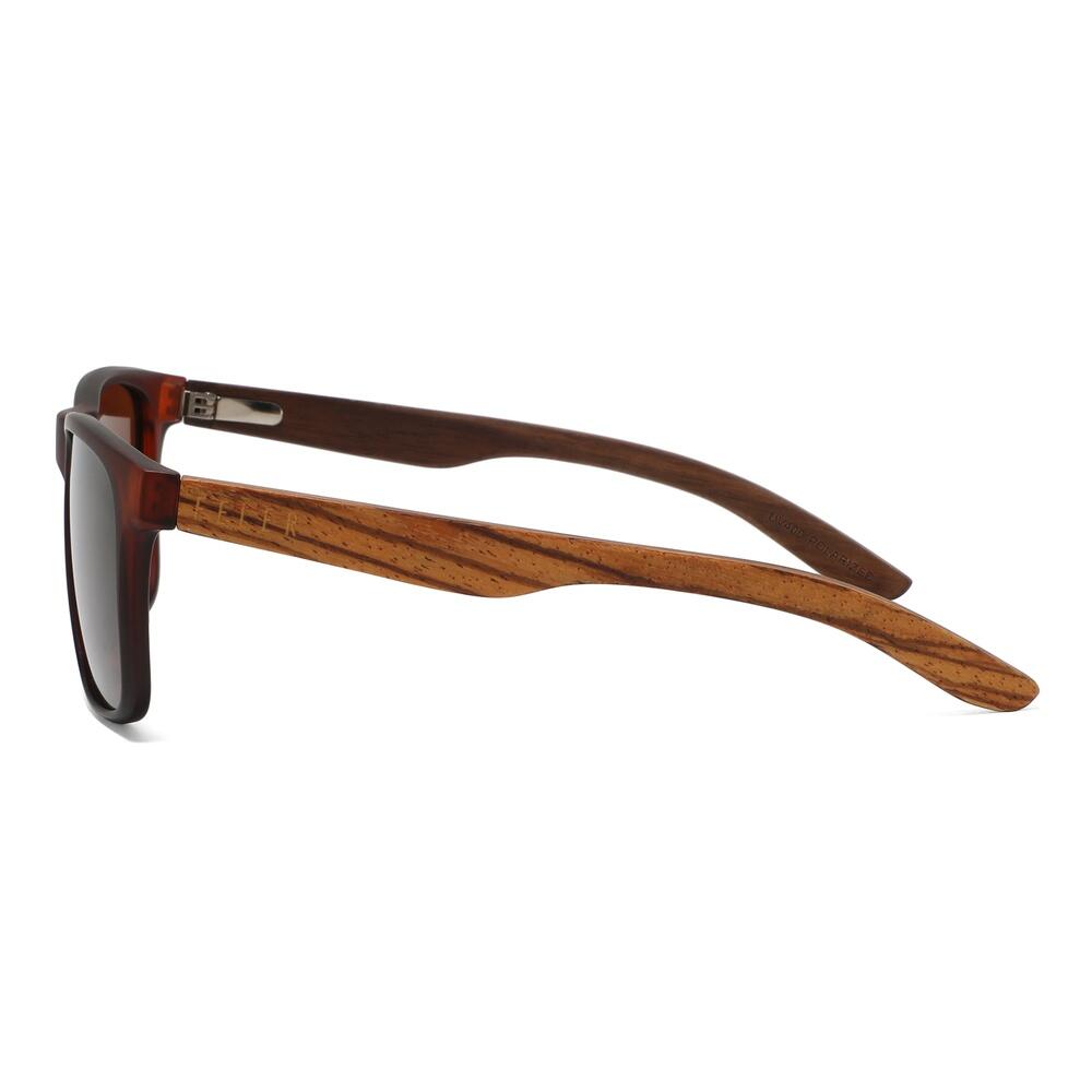 Lunettes de soleil en bois Feler 2586-2 unisexe, taille 53 mm 3/4