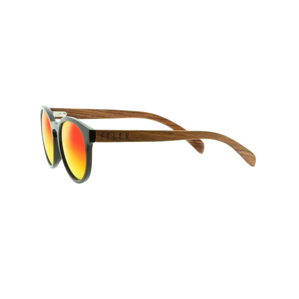 Lunettes de Soleil Unisex en Bois Feler 1507M-5 - Red, Taille 51 mm 3/5