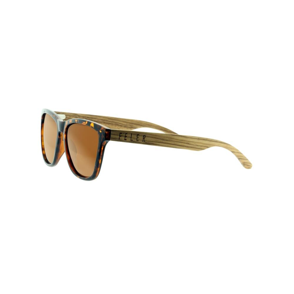 Lunettes de soleil en bois Feler 2505-7 unisexe, taille 48 mm 3/4