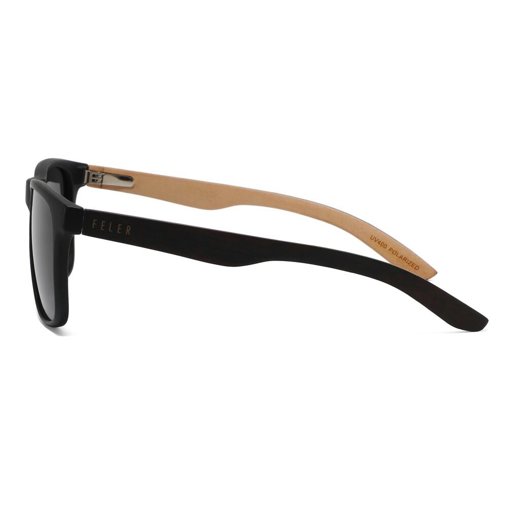Lunettes de Soleil Feler 1586-1 Polarisées en Bois Unisexe 53 mm 3/4