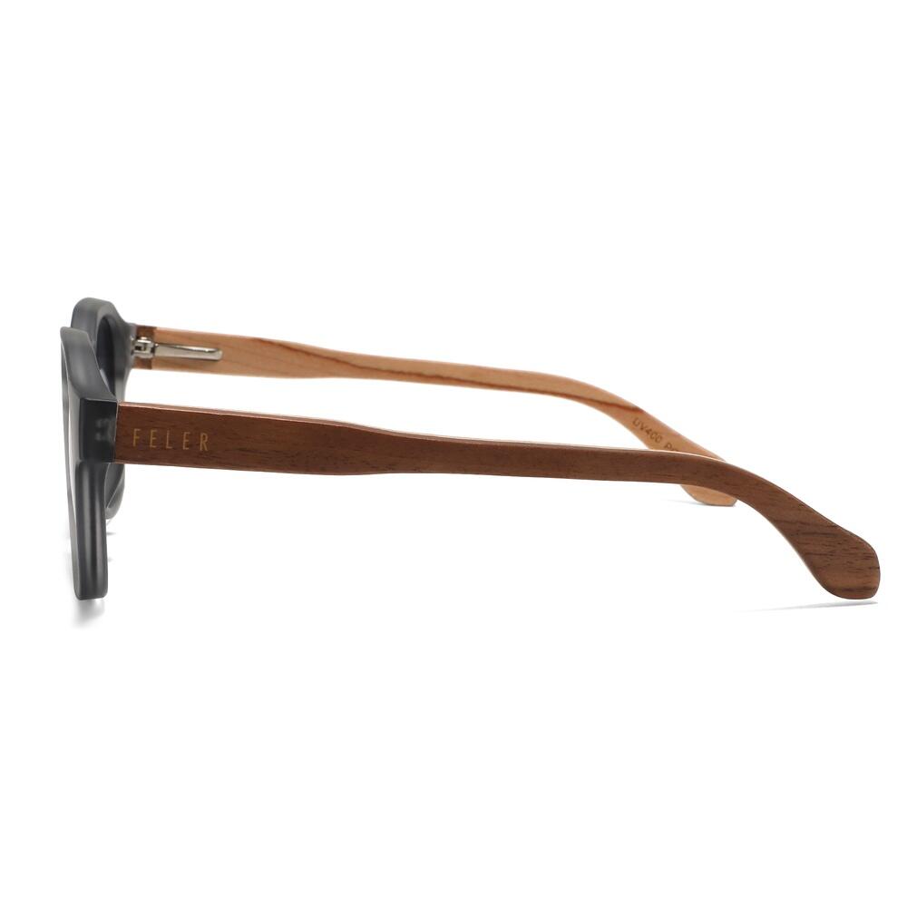Gafas de Sol de Madera Feler 1600-11 Unisex Talla 45 mm 3/4