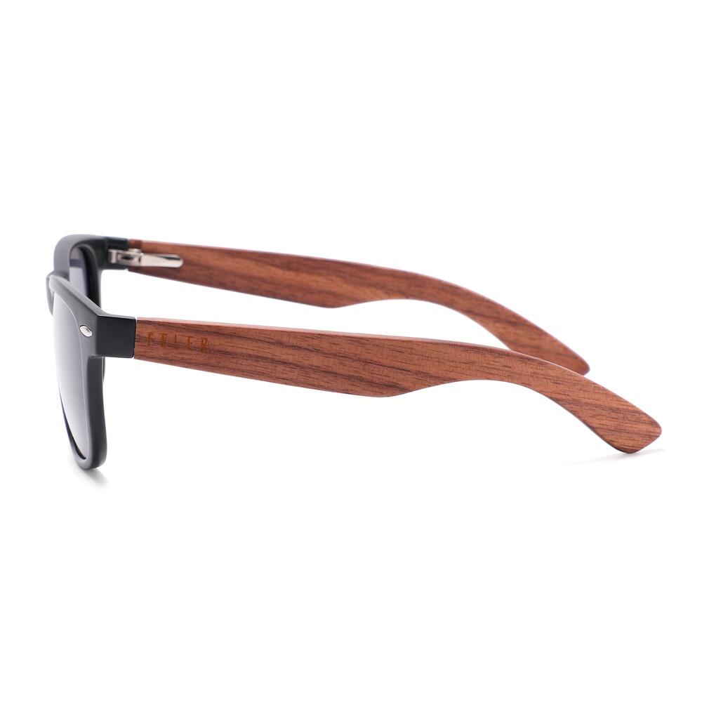 Lunettes de soleil en bois Feler 2501-3 unisexe, taille 52 mm 3/4