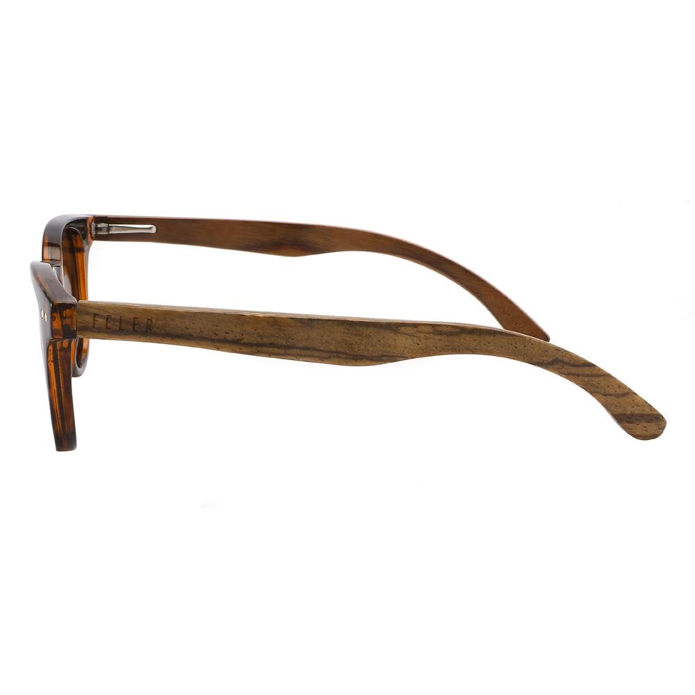 Gafas de Sol de Madera Feler 2556-2 Unisex Talla 48 mm 3/4
