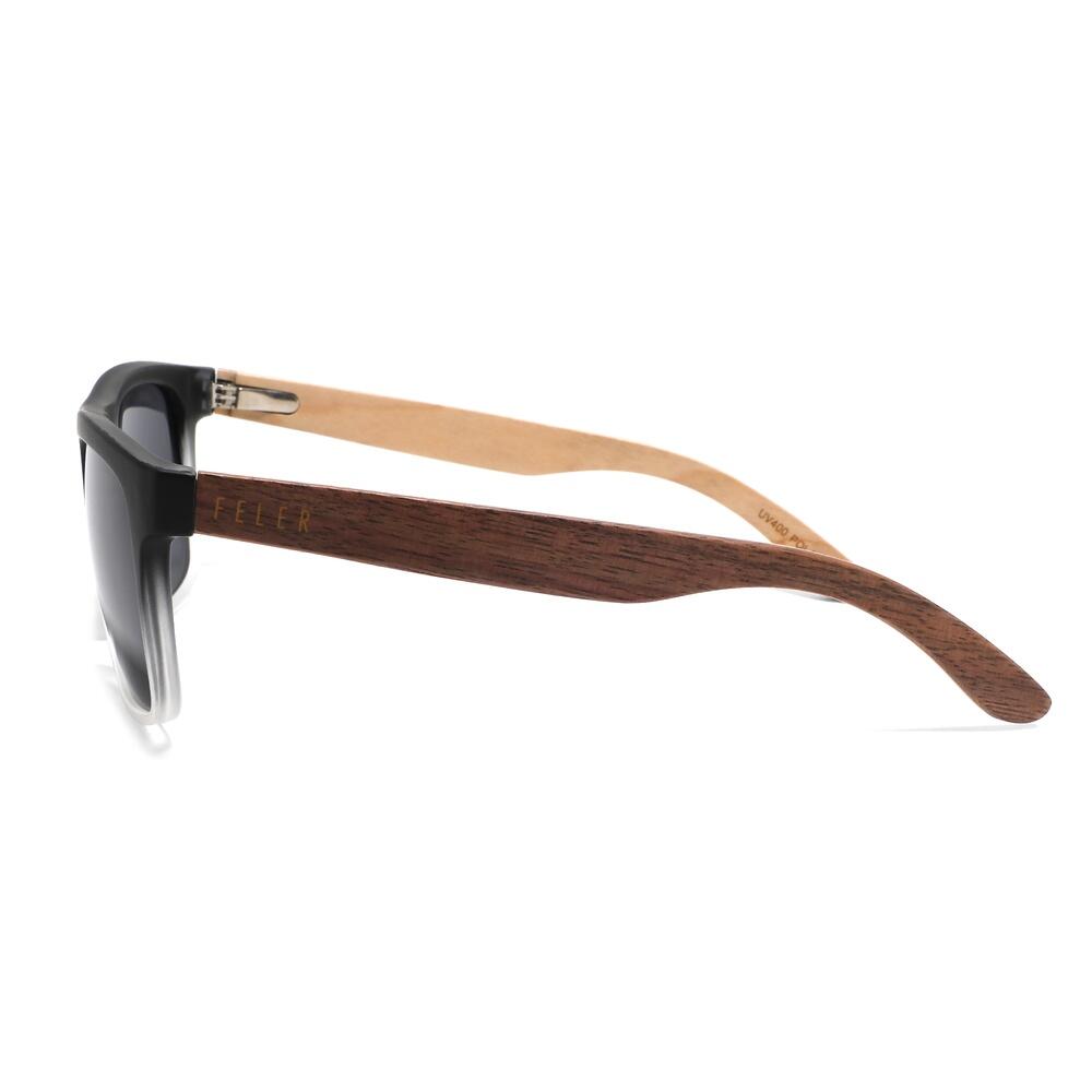 Lunettes de Soleil Feler 1585-11 Polarisées en Bois Unisexe 56 mm 3/4