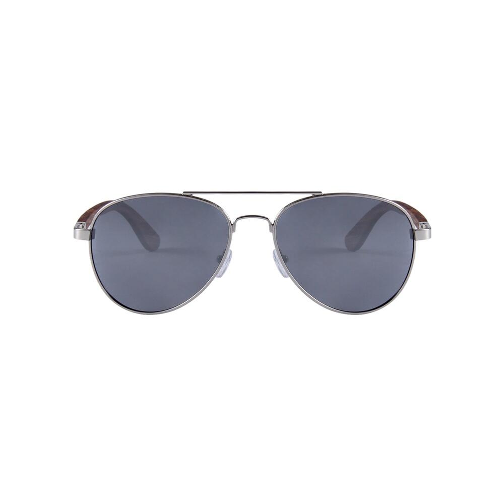 Lunettes de Soleil Unisex en Bois Feler 1705M-2 - Silver, Taille 54 mm 2/4