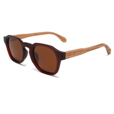 Zonnebril van hout feler 2600-4 unisex, maat 45 mm