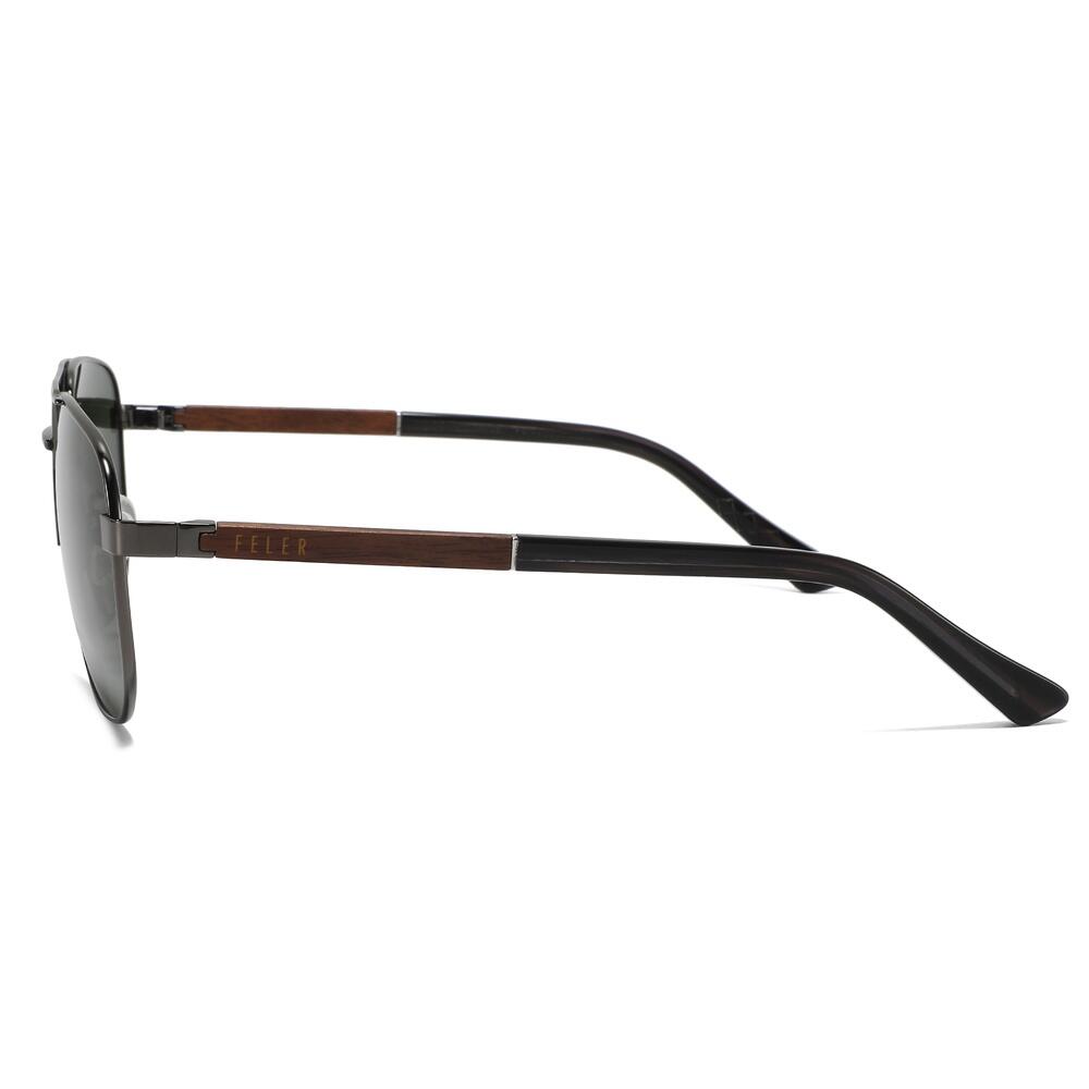 Occhiali da Sole Feler 1716-3 Polarizzati in Legno Unisex 56 mm 3/4