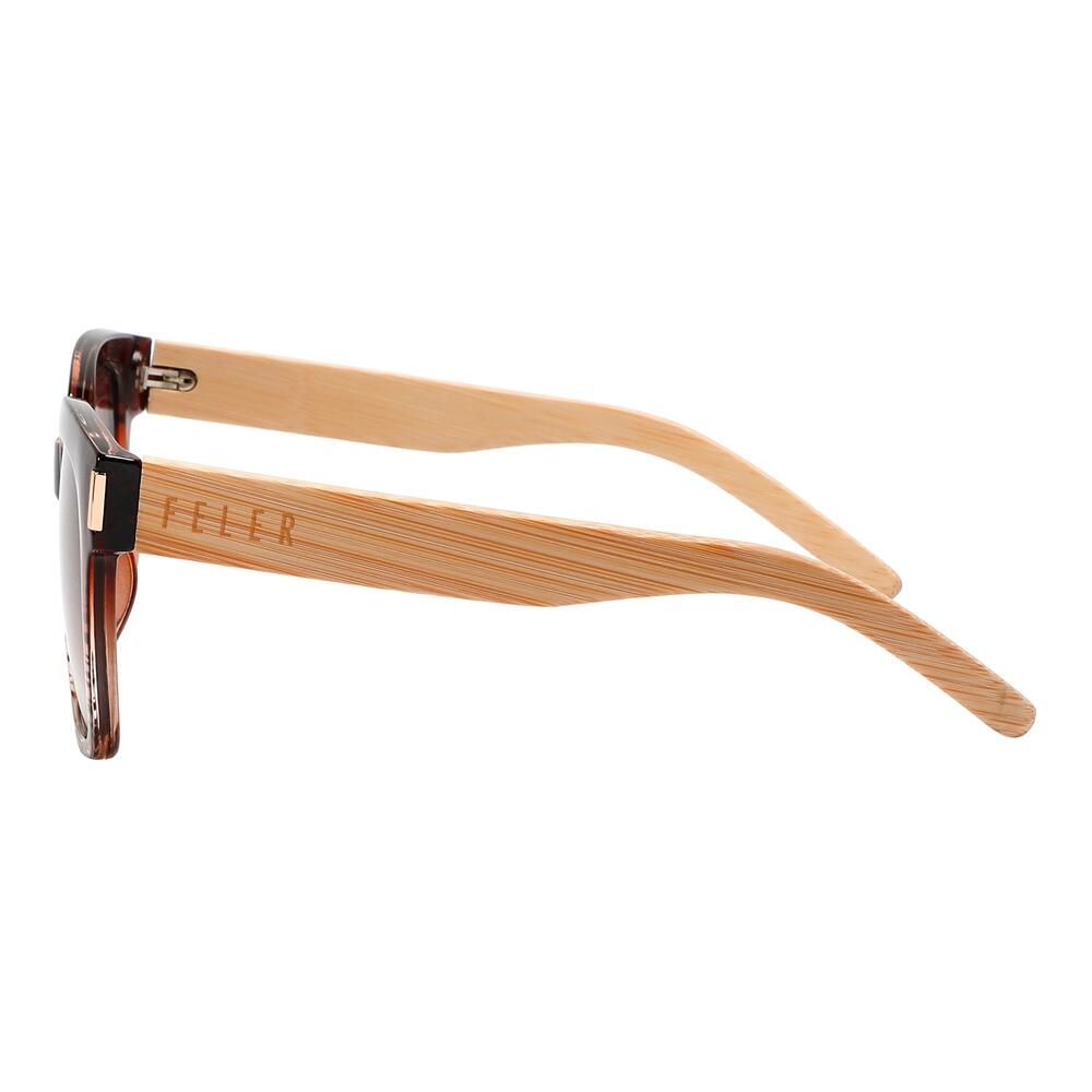Lunettes de soleil en bois Feler 2073-12 femme, taille 53 mm 3/4