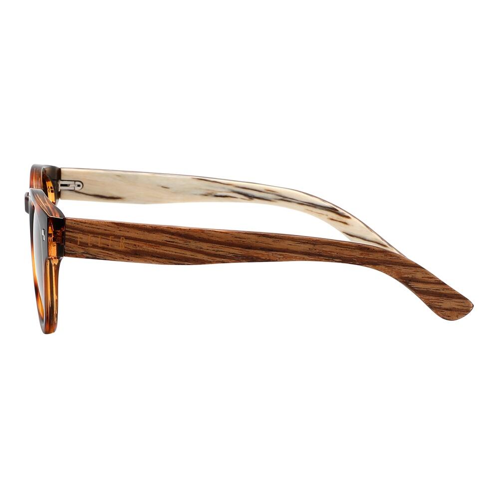 Lunettes de soleil en bois Feler 2561P-7 unisexe, taille 47 mm 3/4