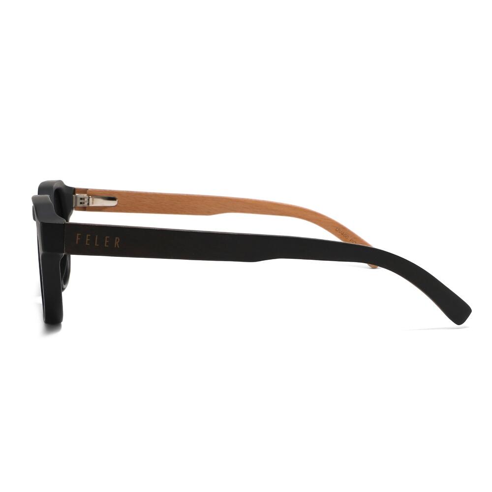 Lunettes de Soleil Feler 1590-1 Polarisées en Bois Unisexe 49 mm 3/4