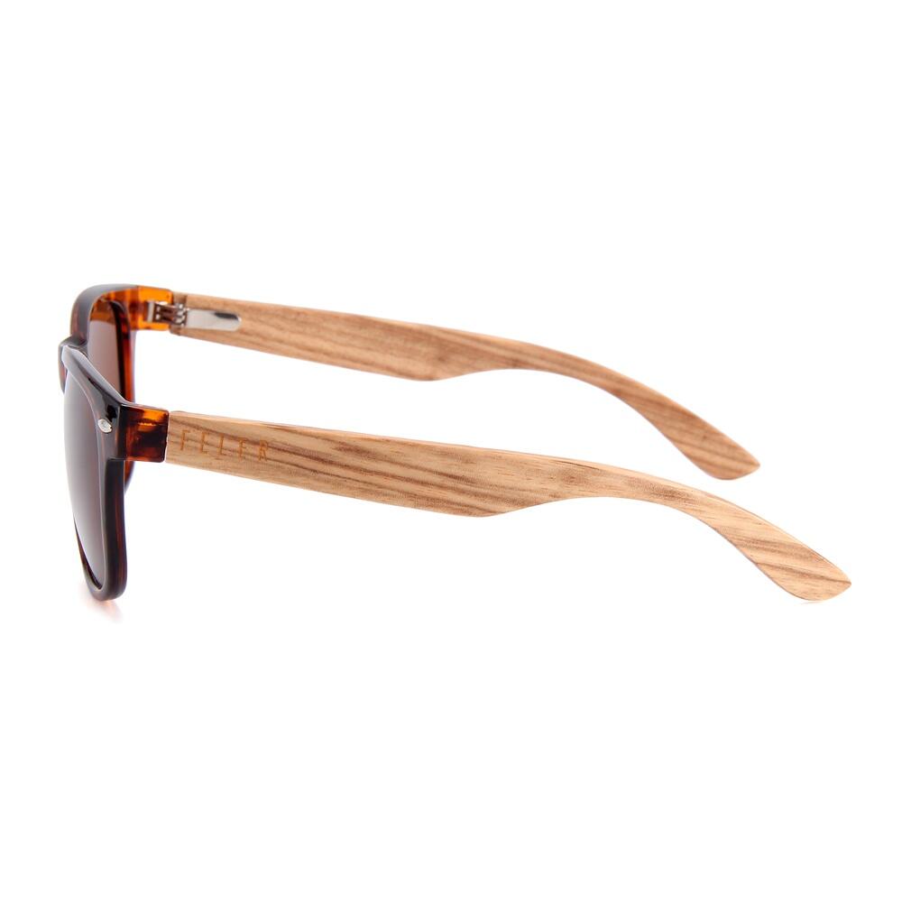 Zonnebril van hout Feler 2501-7 unisex, maat 52 mm 3/4