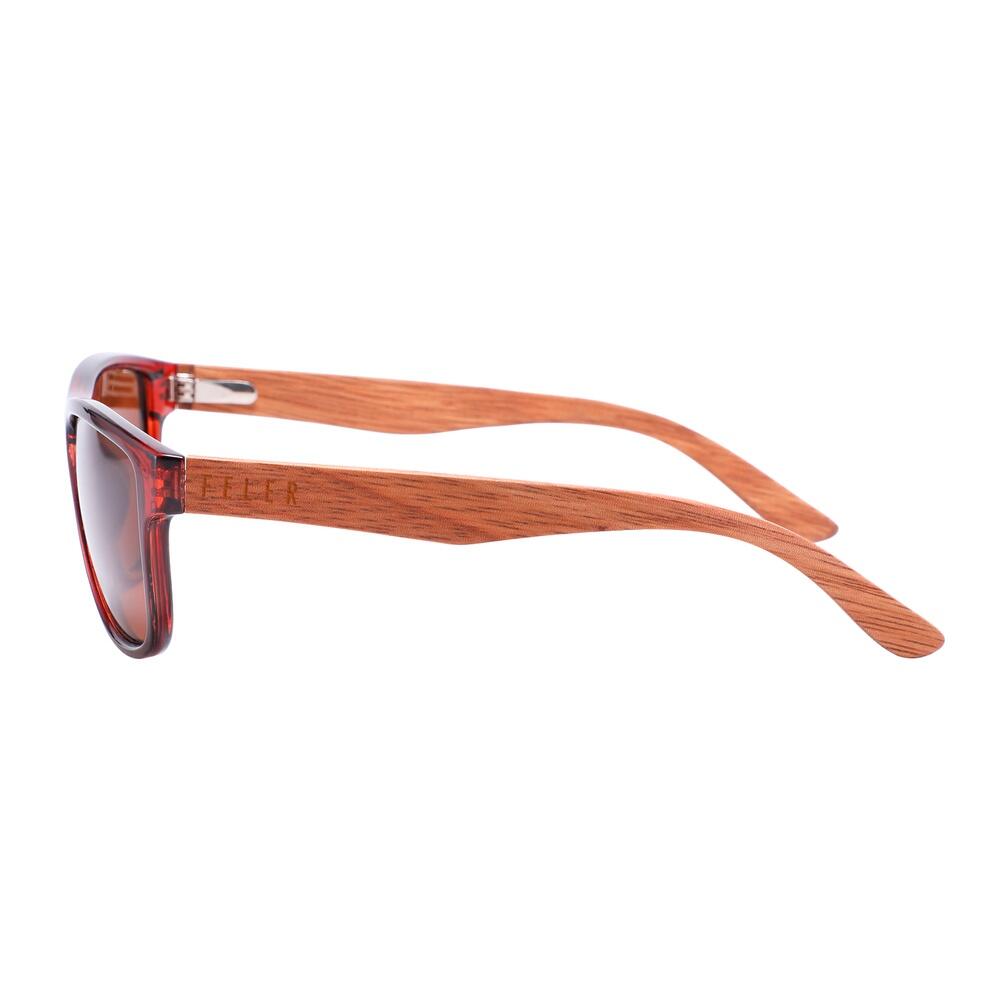 Lunettes de soleil en bois Feler 2512-2 unisexe, taille 52 mm 3/4