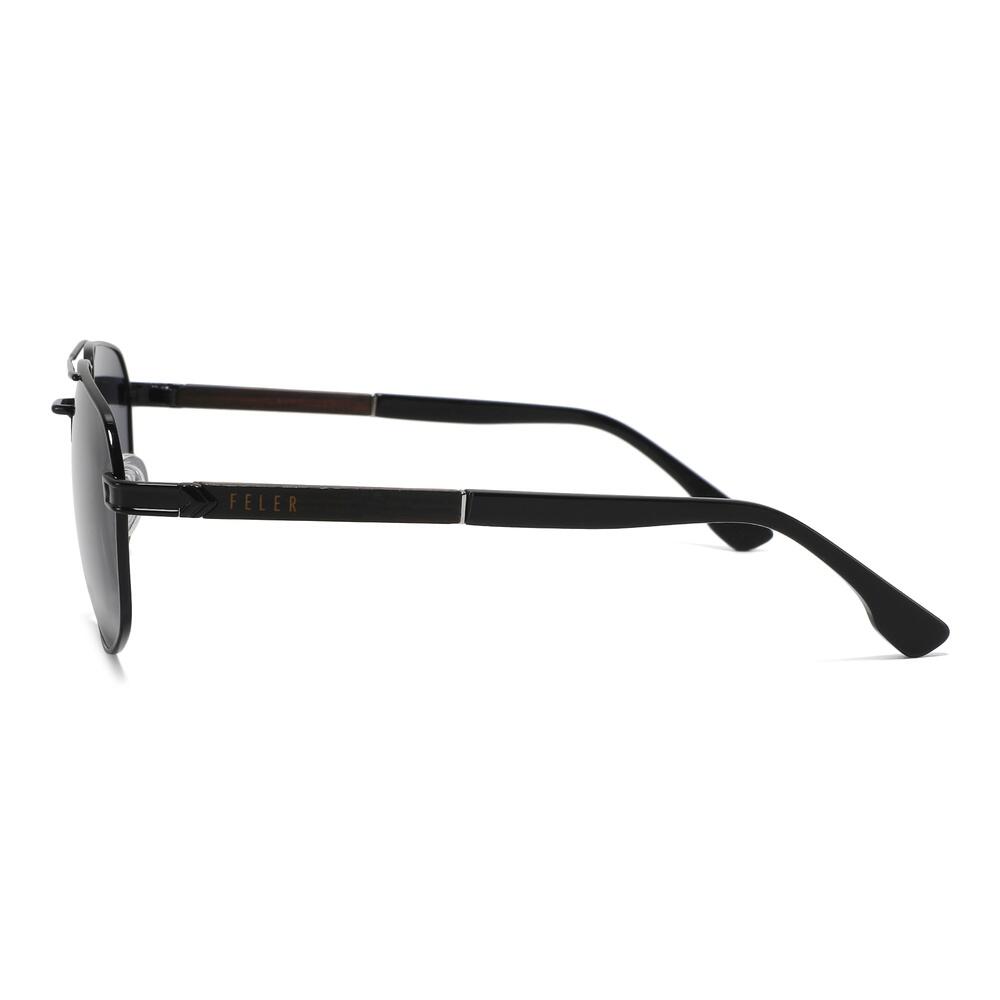 Lunettes de soleil en bois Feler 2714-1 unisexe, taille 58 mm 3/4