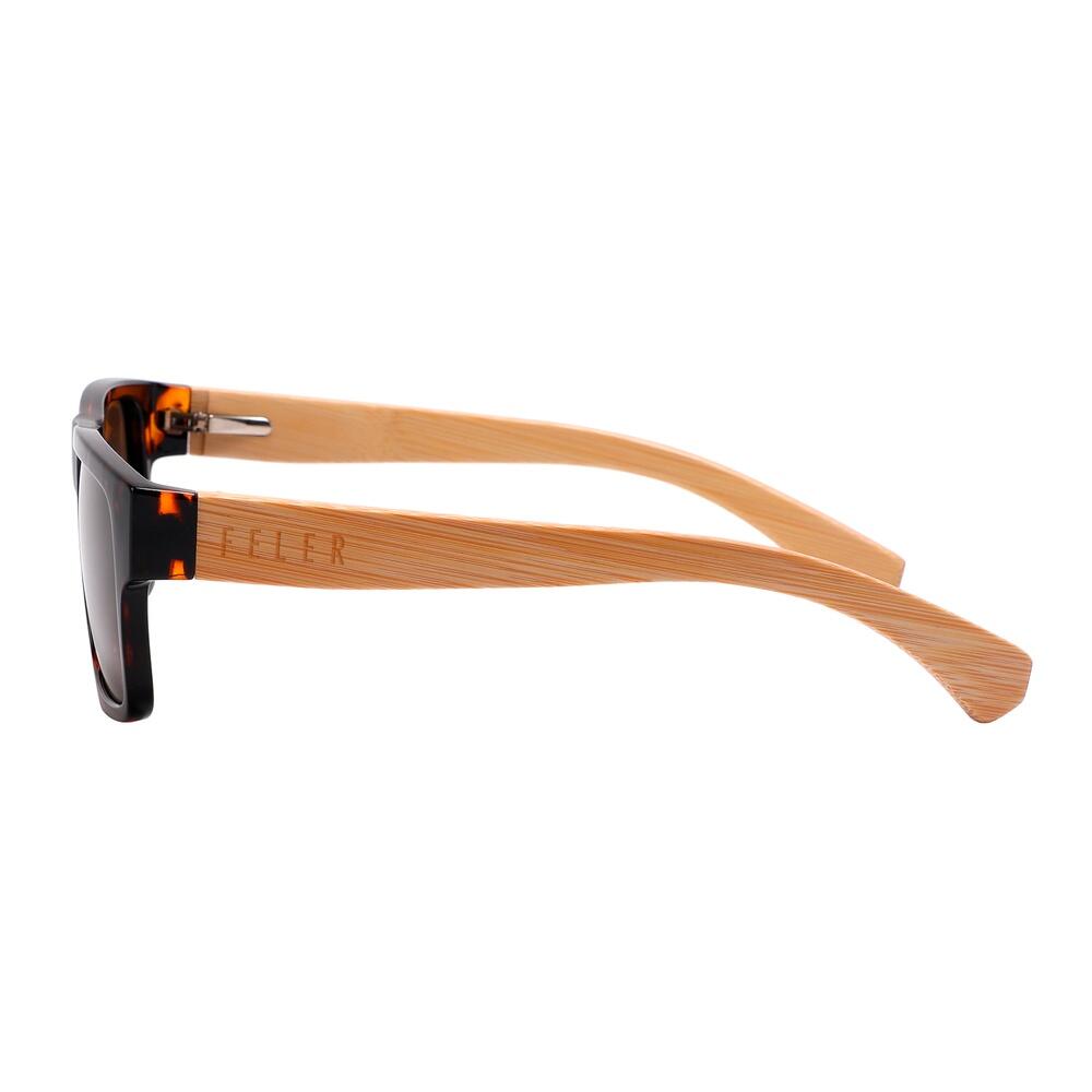 Lunettes de soleil en bois Feler 2529-2 unisexe, taille 54 mm 3/4
