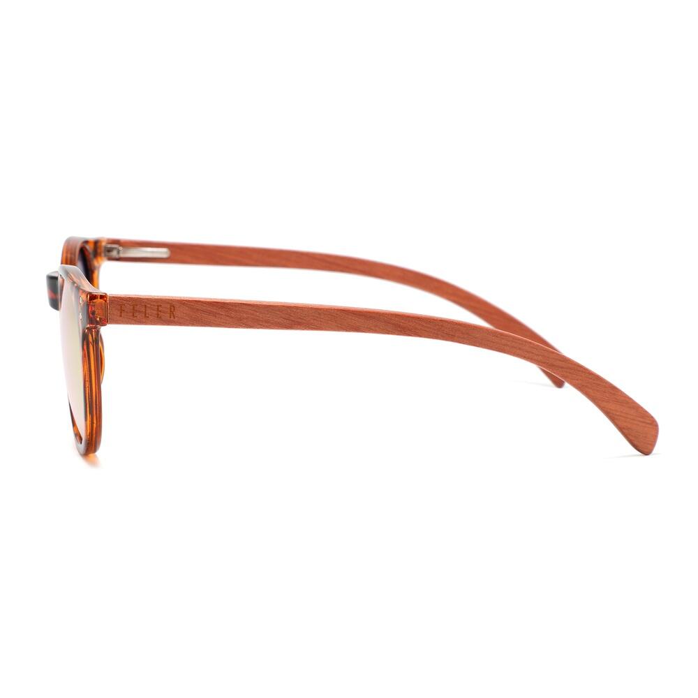 Lunettes de soleil en bois Feler 2522M-10 unisexe, taille 48 mm 3/4