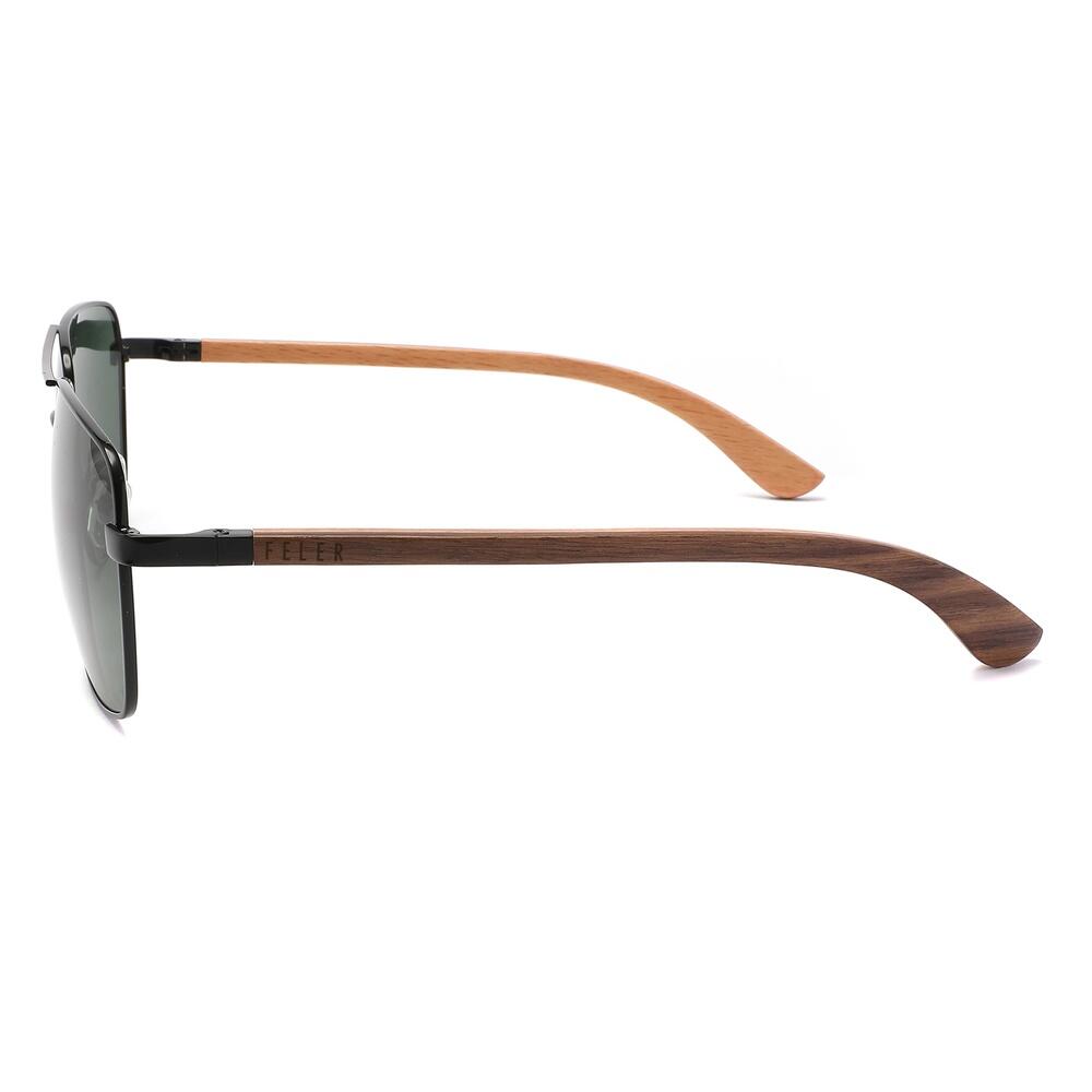 Gafas de Sol de Madera Feler 2706-3 Unisex Talla 62 mm 3/4
