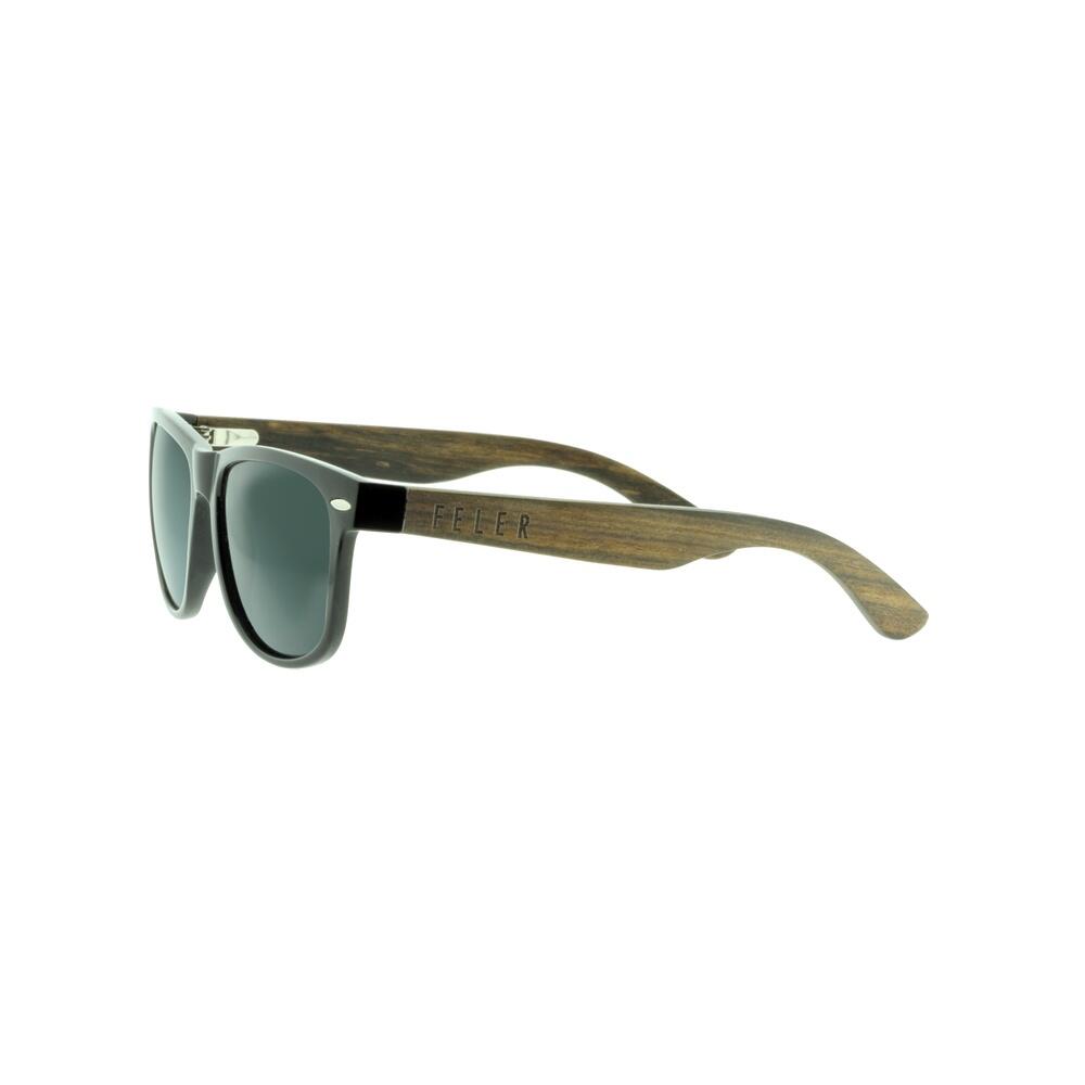 Lunettes de Soleil Unisex en Bois Feler 1501-1 - Black, Taille 53 mm 3/6