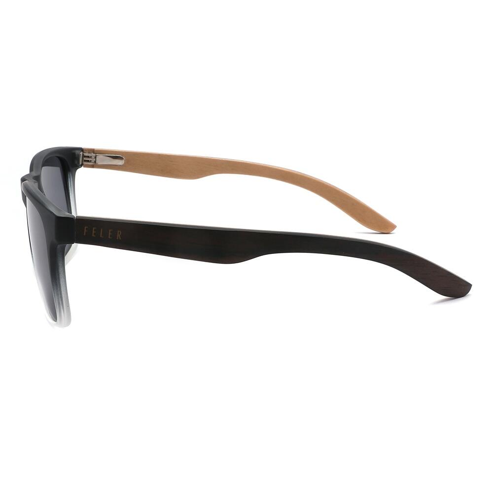 Lunettes de soleil en bois Feler 2586-11 unisexe, taille 53 mm 3/4