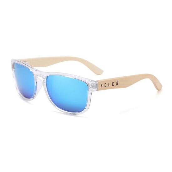 Lunettes de Soleil Unisex en Bois Feler 1512M-4, Taille 52 mm