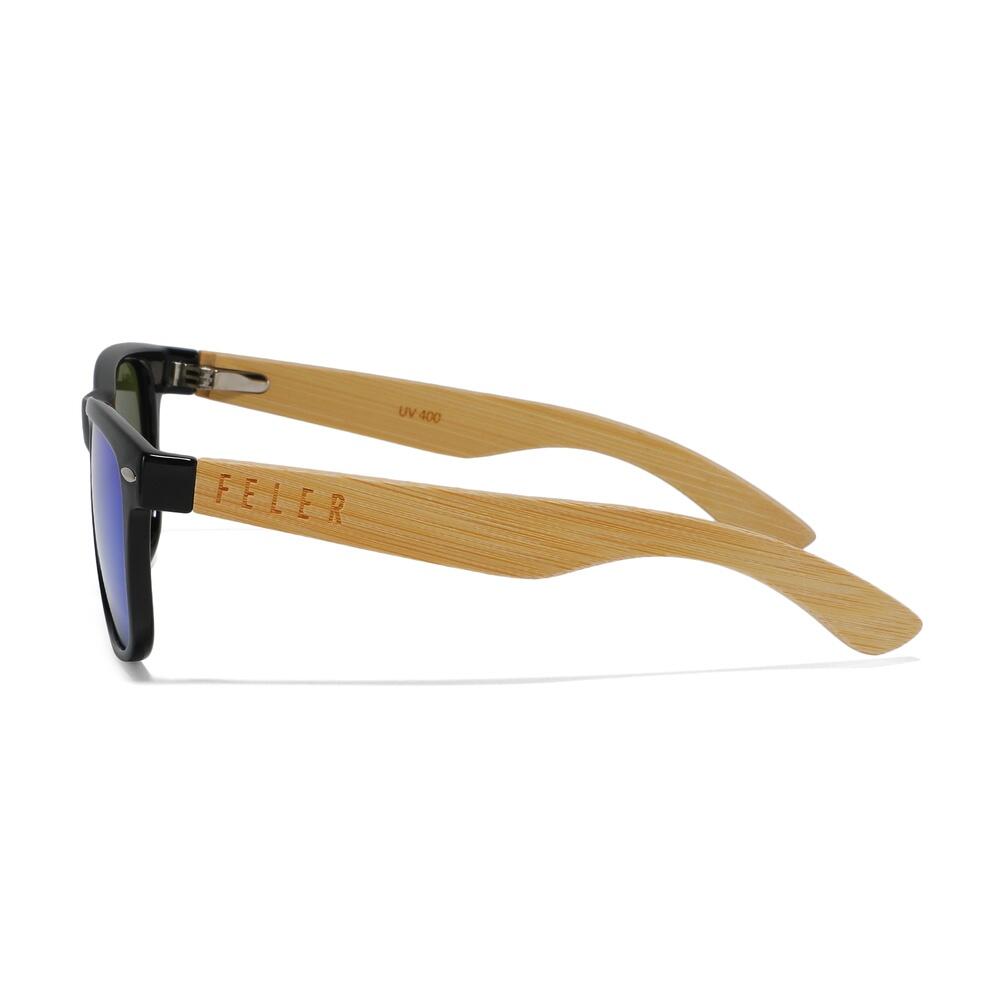 Lunettes de soleil en bois Feler 2203M-1 unisexe, taille 53mm 3/5
