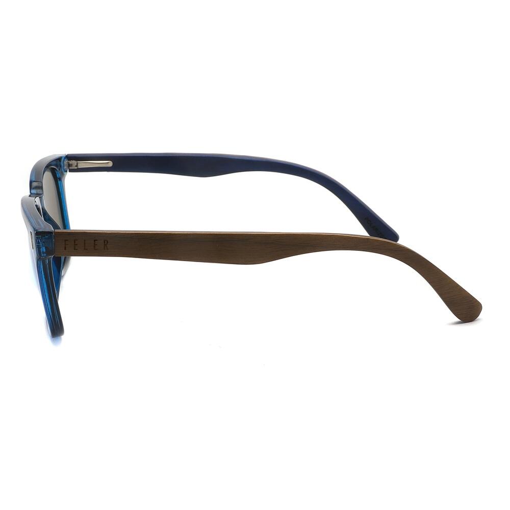 Zonnebril van hout Feler 2558M-4 unisex, maat 52 mm 3/4