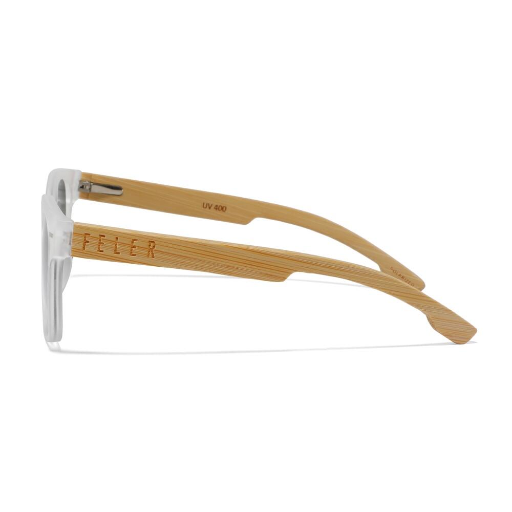 Lunettes de Soleil Feler 1601P M-2 Polarisées en Bois Unisexe 52mm 3/5