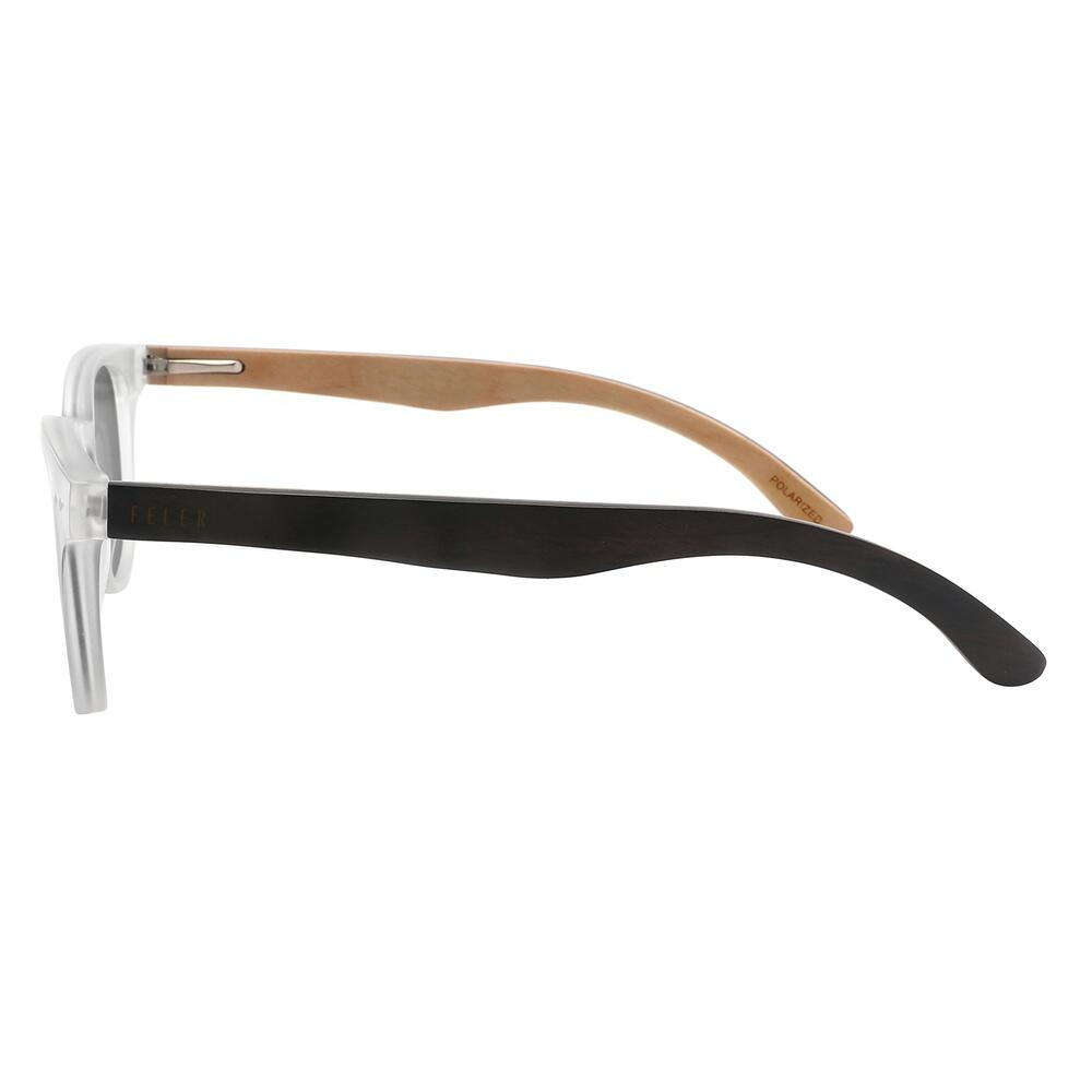 Lunettes de soleil en bois Feler 2556M-2 unisexe, taille 48 mm 3/4