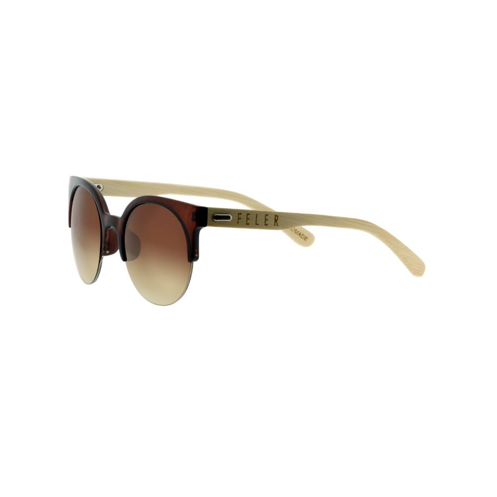 Lunettes de soleil en bois Feler 2035-2 unisexe, taille 60 mm 3/4