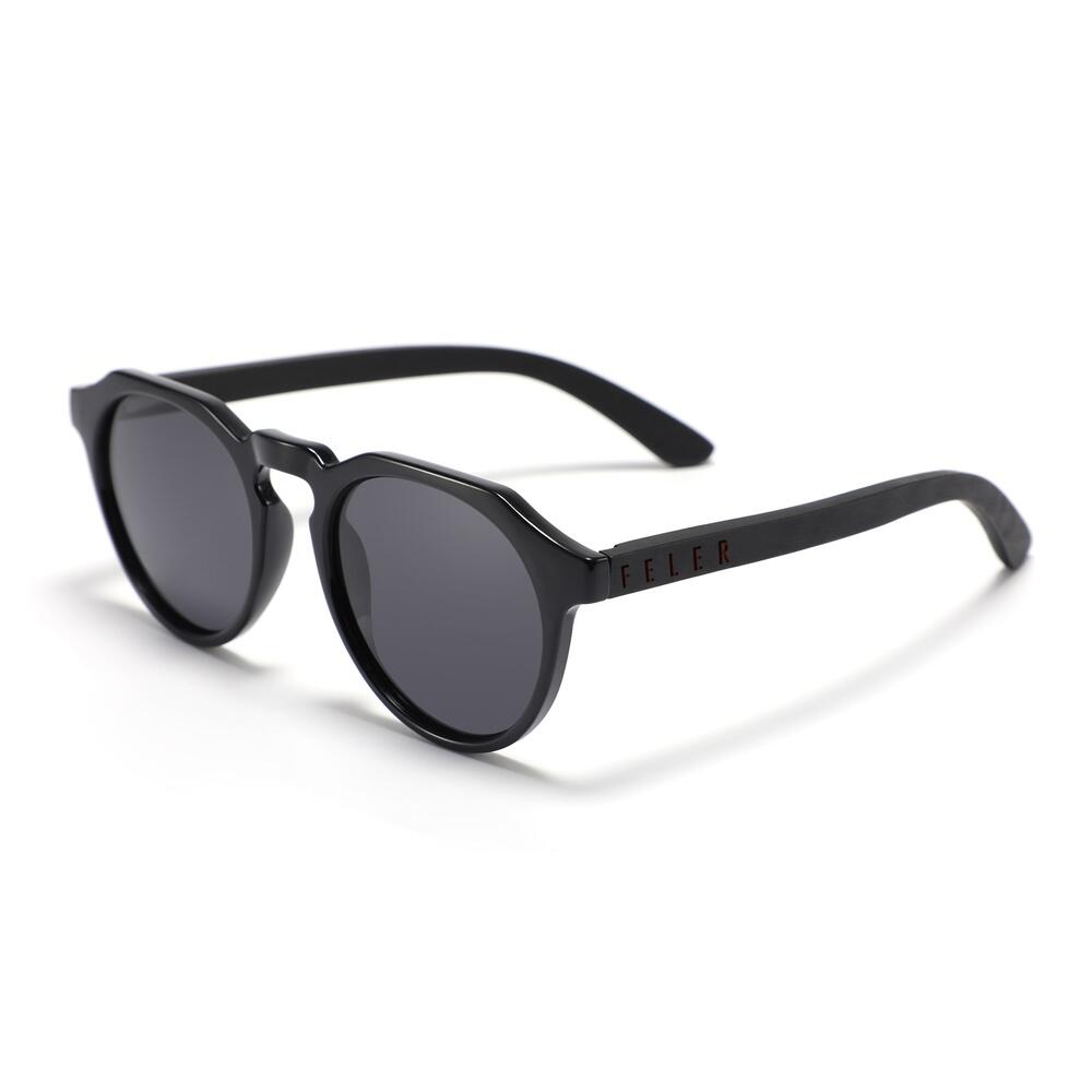 Feler - Lunettes De Soleil Unisex En Bois Feler 1526-1, Taille 43 Mm - Lunettes De Soleil - Noir - Taille Unique - Decathlon