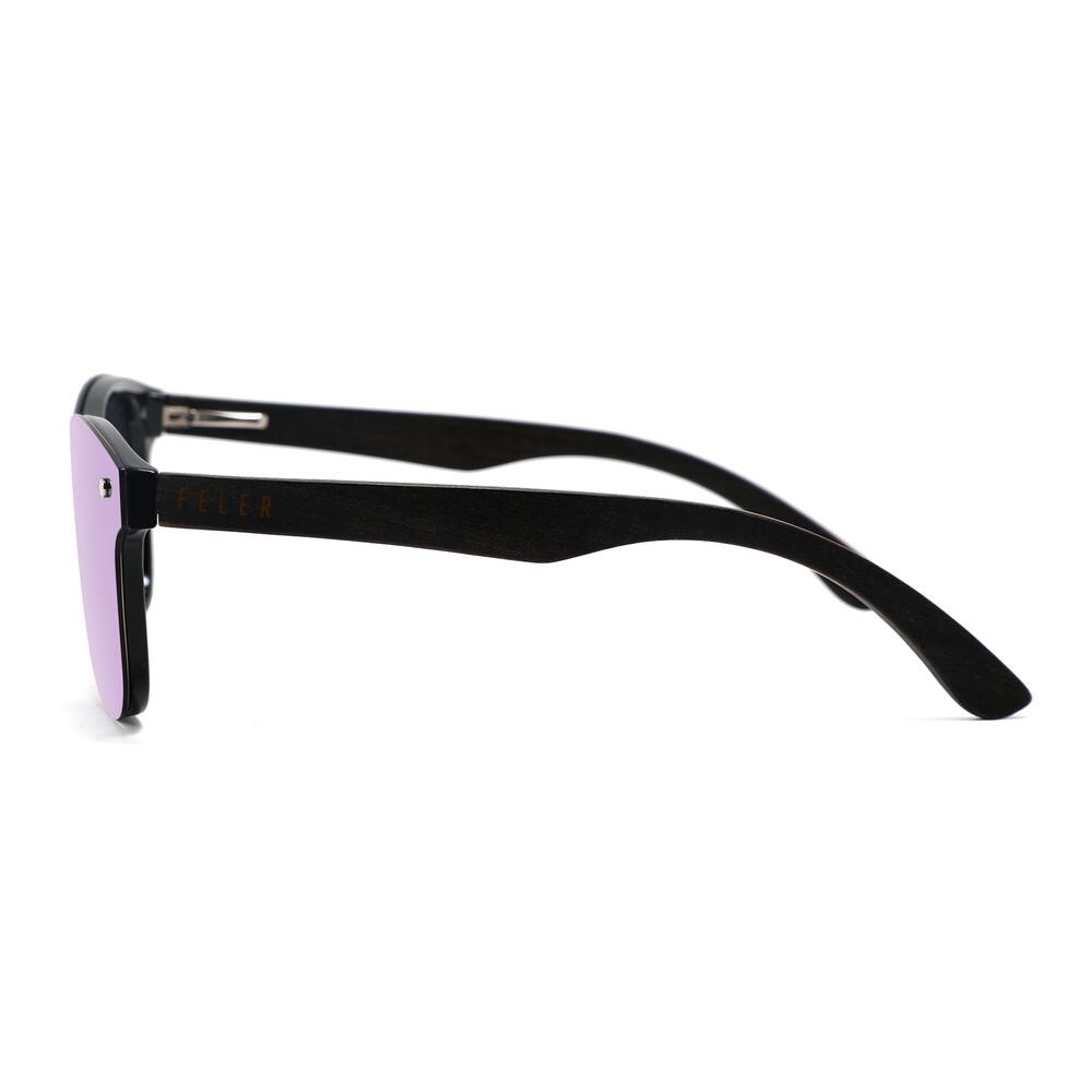 Lunettes de soleil en bois Feler 2504M-4 unisexe, taille 55 mm 3/4