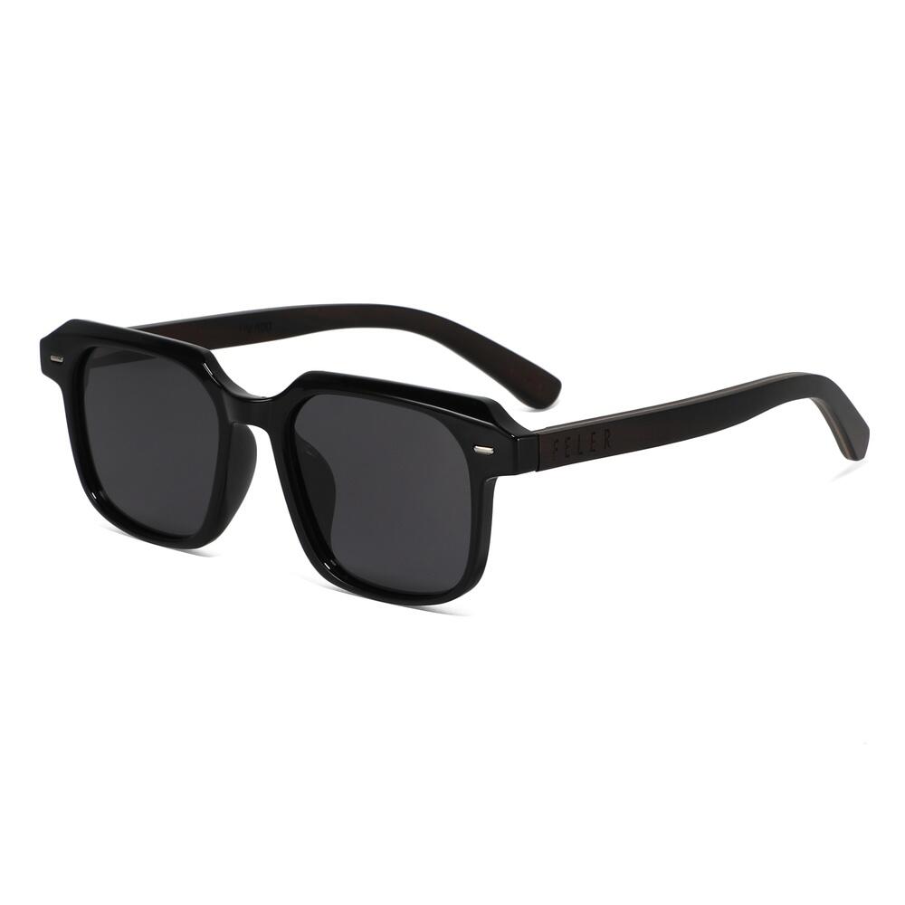 Feler - Lunettes De Soleil Unisex En Bois Feler 1605p-1, Taille 51mm - Lunettes De Soleil - Noir - No Size - Decathlon